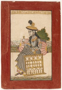 Une dame parée de bijoux, école de Kota, 1690-1720 - Indian School