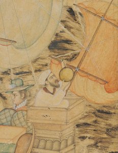 Une Caravelle Attaquée par un Monstre Marin, Inde Moghole, vers 1590 - Indian School