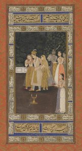 Un prince avec des servantes du harem, folio d