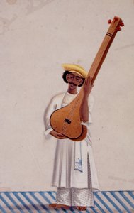 Un joueur de tambura, c.1830 - Indian School