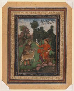 Un fauconnier et un garde-chasse, c.1600 - Indian School