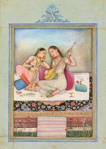 Une fille jouant du tambur tandis que son compagnon écoute, vers 1660