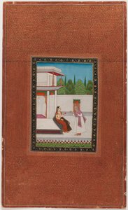 Une dame et son serviteur âgé, 1875-1900 - Indian School