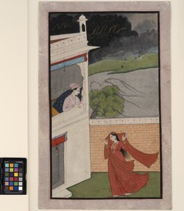 Une dame vient chez son amant sous une tempête, vers 1830
