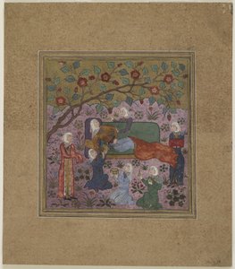 Une femme allongée entourée d