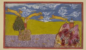 Hanuman, non découragé par la largeur de l
