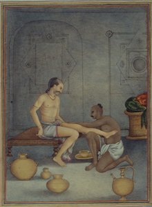Un homme avec son serviteur Ghulam, de 