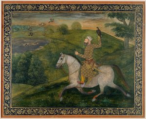 Alivardi Khan chasse au faucon - Indian School