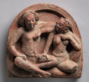 Couple amoureux : Mithuna, Ahichchatra, Uttar Pradesh, Inde du Nord, vers 320-550