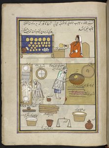 Boulangers, 86 dessins reliés en un volume représentant des métiers et occupations au Cachemire, Artiste du Cachemire, probablement à Srinagar, c.1850-60 - Indian School