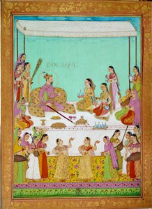 Bolaqui (ou khosrou) fils de Jihangir avec la Cour de Shah Alem - Indian School
