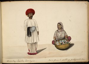 Tailleur de Bombay; Femme colporteur Bohori - Indian School