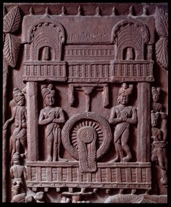 Dernière visite de Prasenjit à Bouddha (détail) - Indian School