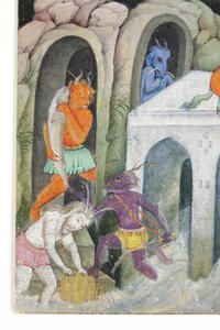 (détail) Démons dans un paysage sauvage - Indian School