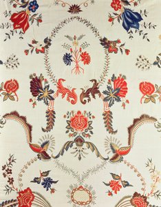 Détail de tissu brodé, fabriqué pour le marché européen, c.1725-50 - Indian School