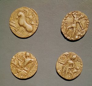 Dinars de Samudragupta (335-375) Kumaragupta I (415-454) et Chandragupta I (320-335)