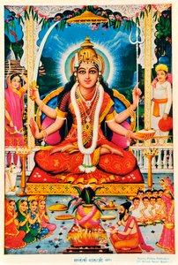 Durga, Vishnu - Indian School