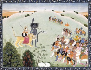Durga et Kali devant l