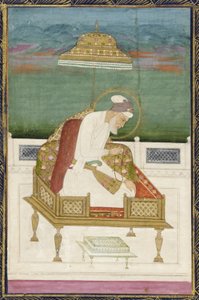Empereur Aurangzeb; verso : panneau calligraphique, folio d