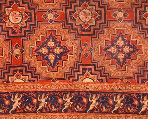 Tissu de la période Ayutthaya avec motifs thaïlandais - Indian School