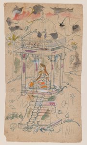 Gaunsmalar de Ganda Malhara Ragini, c.1850 - Indian School