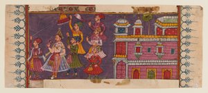 Saints Hommes et Courtisans Assemblés Devant un Prince - Indian School