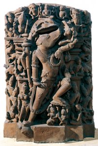Art indien : la divinité hindoue Vishnu sous forme de sanglier. De Khajuraho, Inde. Période Chandela - Indian School
