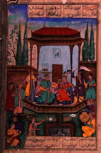 Iskandar sur le trône, folio 88a, de 