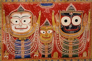 Jagannath, peint sur le mur d