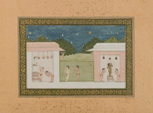 Krishna volant des caillés, vers 1775 - Indian School