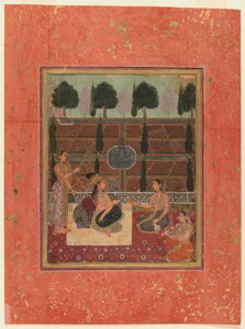 Dames sur une terrasse, style moghol, c.1700-10
