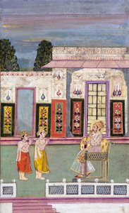 Maharaja Sawai Jai Singh accueilli par deux hommes couronnés - Indian School