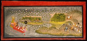 Maharana Jagat Singh II chassant au faucon et au sanglier, vers 1740