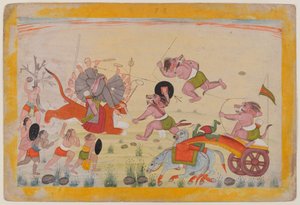 Mahasura attaque la Devi, folio d