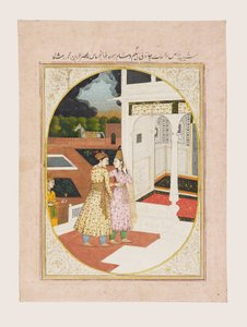Homme et femme dans un palais