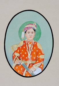 Peinture miniature de Maharaja Ganga Singh Bikaner - Indian School