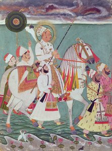 Portrait du Maharajah Ajit Singh de Jodhpur (1678-1724) - Indian School