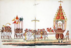 Procession avec des dieux