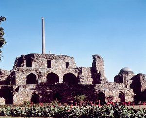 Ruines de la citadelle Kotla Firuz Shah, fondée par Firuz Shah Tughluq (1351-88) - Indian School