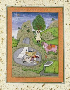Rustam tuant le démon blanc, illustration du 
