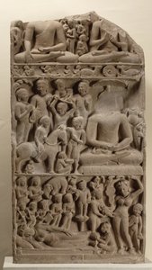 Scènes de la vie de Bouddha, Sarnath, Uttar Pradesh - Indian School