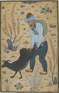 Berger et chèvre, dynastie moghole - Indian School