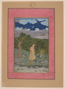 Sorath Ragini, Inde, Hyderabad, vers 1760 ; Johnson Album 37, no 24 (encre, couleurs et or sur papier) - Indian School