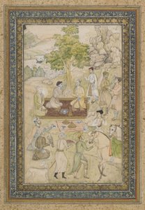 Sultan Murad et Sultan Daniyal en pique-nique, folio d