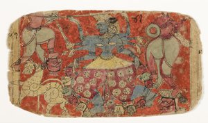 La déesse Kali combat des démons, de Durga attaquant les démons Shambha et Nishumbha