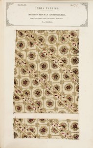 Échantillon de mousseline épaissement brodée de Madras, de The Collection of the Textile Manufacturers of India, par John Forbes Watson, publié en 1866