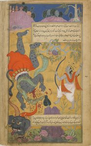 Vol.2 fol.223 Rama décapite Kumbhakarna - Indian School