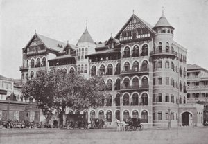 Bombay / Mumbai : Les chambres résidentielles du Royal Bombay Yacht Club (photo n/b) - Indian photographer