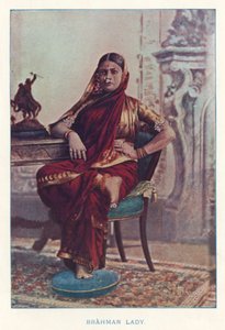 Indigènes indiens : Dame brahmane (photo en couleur) - Indian photographer