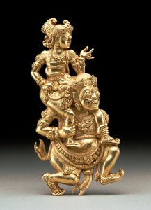 Sutasoma et Kalmasapada (repoussé or) - Indonesian School